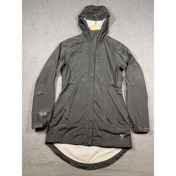 Mountain Hardwear Jackets & Blazers - Mountain Hardwear Acadia Parka Womens XS Black Rain Jacket Hooded OL8283